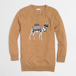 J.Crew Cashmere Embroidered Camel Sweater
